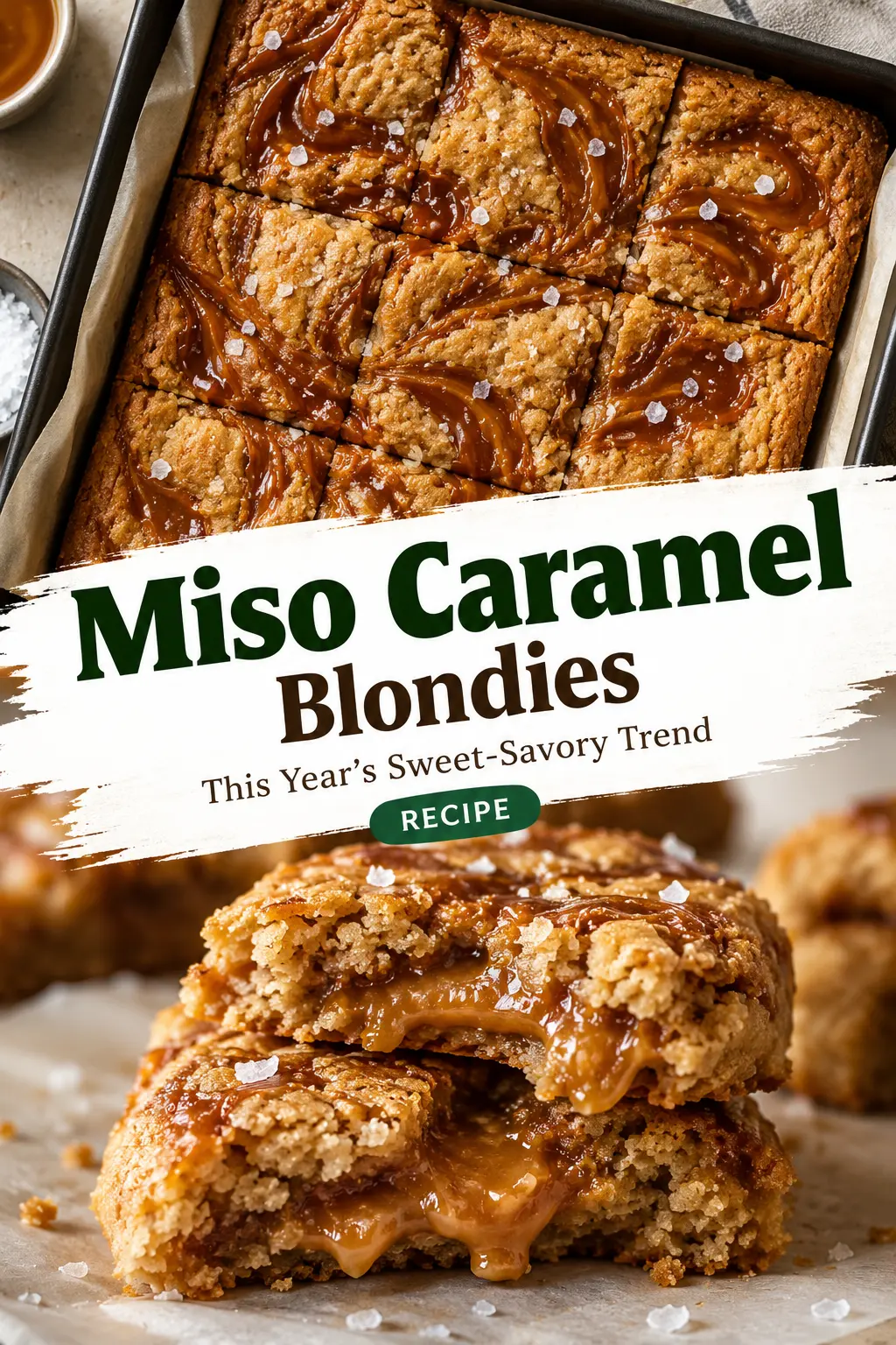 Miso Caramel Blondies Recipe